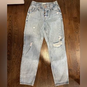 River island light wash denim jeans size 8